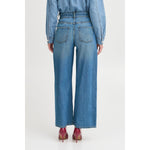 B. Young Mid Blue Wide Legged Denim Jean