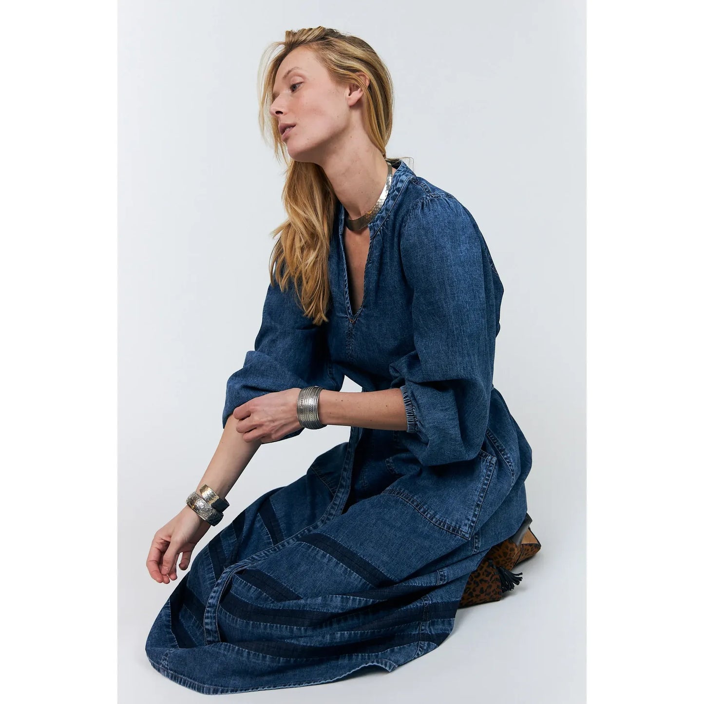 Lollys Laundry ParisLL Midi Dress – Blue Denim-Joyce Paton
