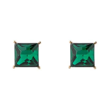 Emerald And Gold Stud Earring