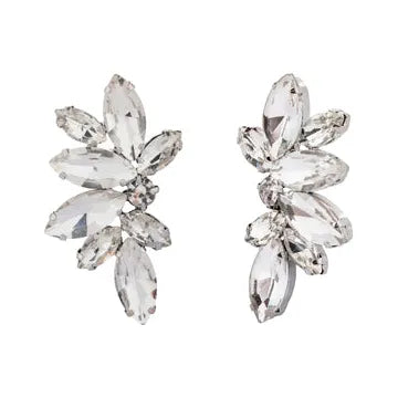 Crystal Sparkle Earrings Rhodium