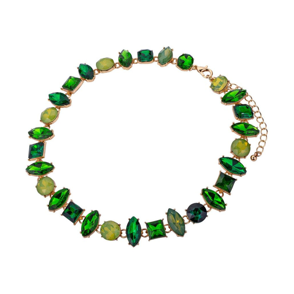 Statement Cubic Zirconia Necklace Emerald
