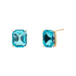 Aqua Gem Crystal Earrings