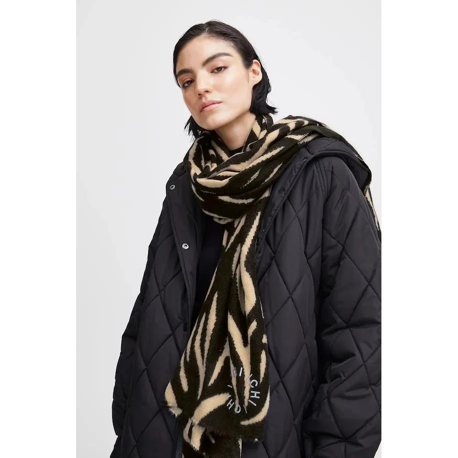 Ichi Scarf Black//Cream