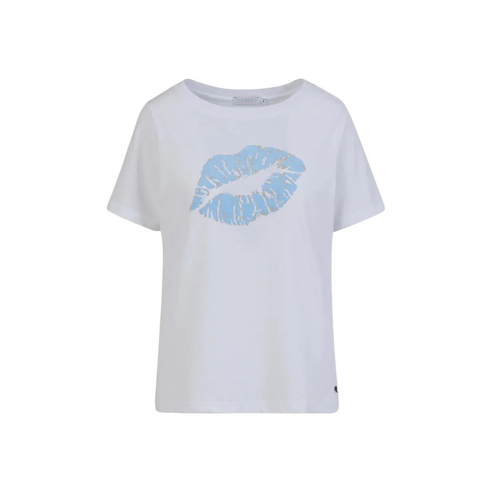 Coster Copenhagen T-shirt Kissing Lips White
