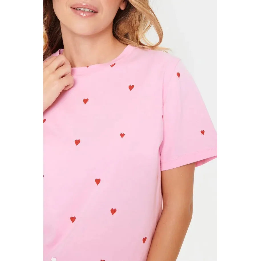 Saint Tropez Heart T-Shirt Pink