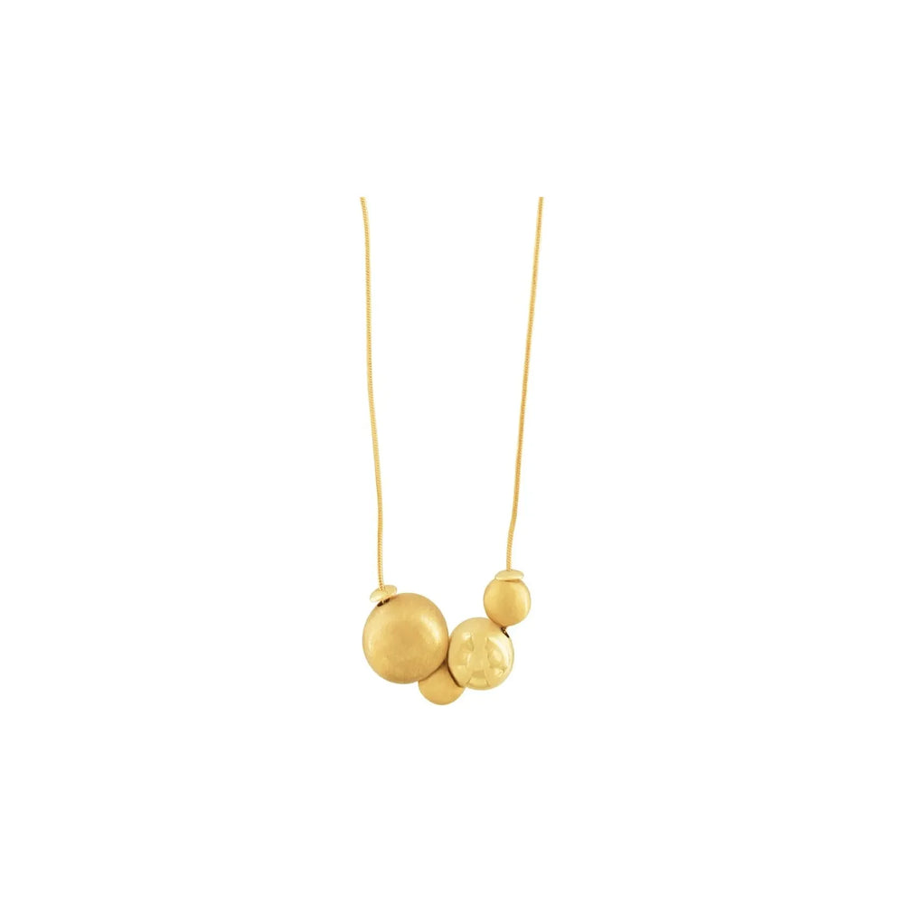 Dansk Tabitha Multi Ball Adjustable Necklace Gold