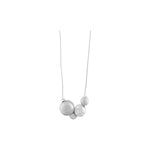 Dansk Tabitha Multi Ball Adjustable Necklace Silver