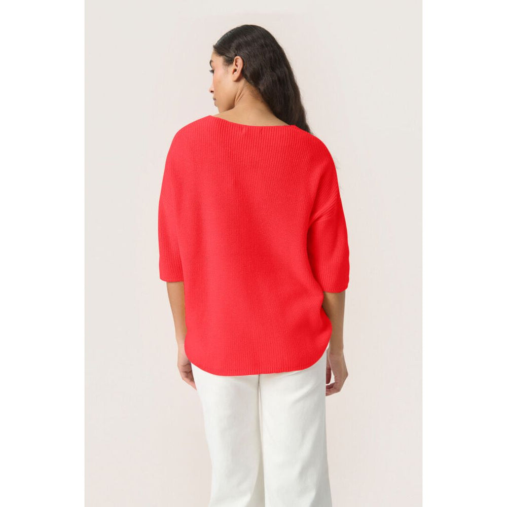 Soaked In Luxury Tuesday Spring Sweater Hot Coral