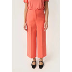 Soaked In Luxury Corinne Wide Cropped Pants Hot Coral