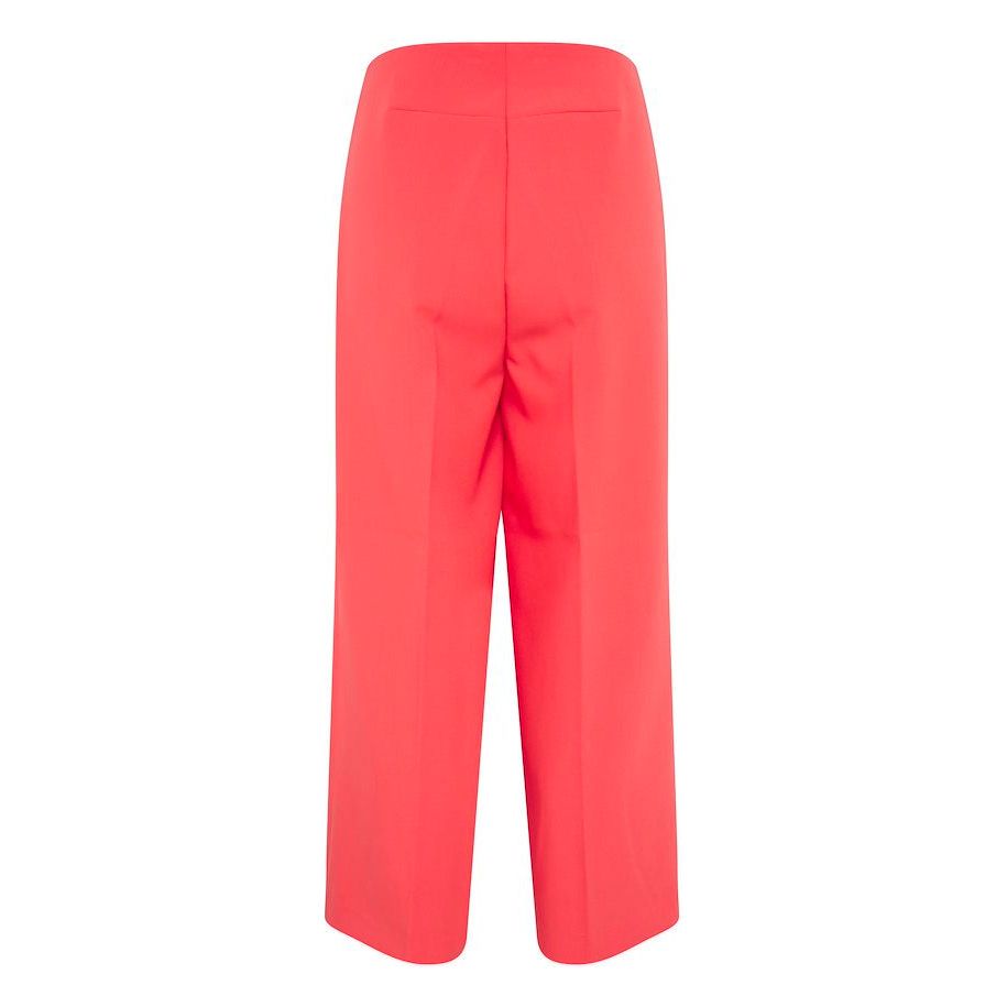 Soaked In Luxury Corinne Wide Cropped Pants Hot Coral