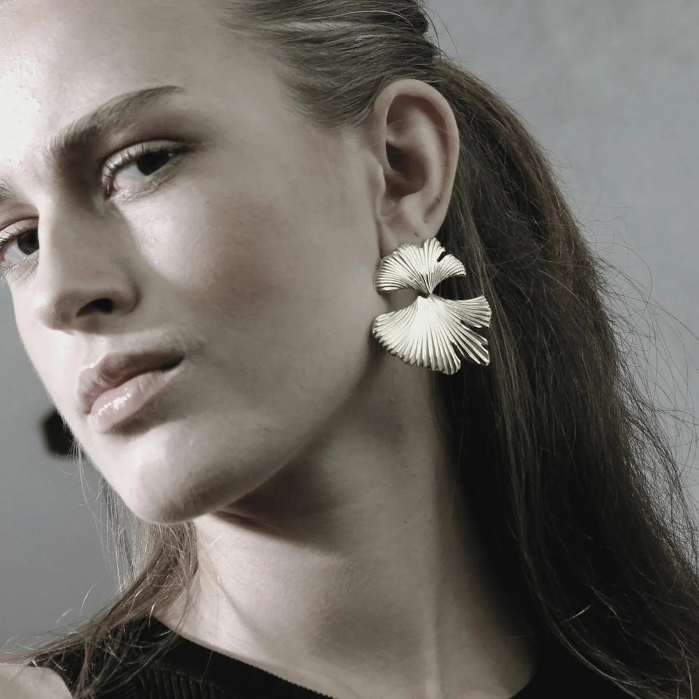 Dansk Courage Statement Lotus Earring