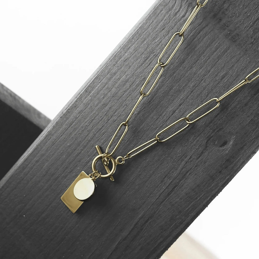 Dansk Courage T-Bar Gold Necklace