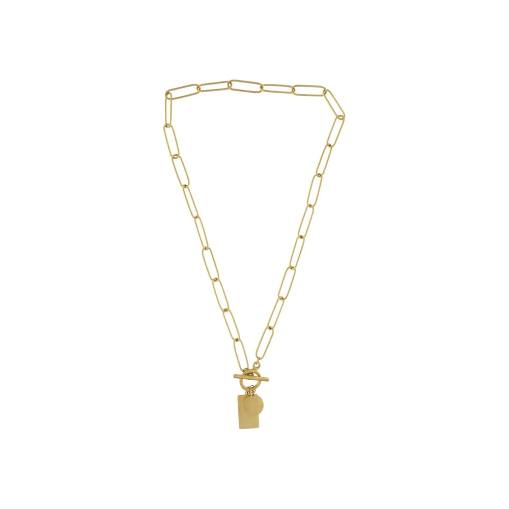 Dansk Courage T-Bar Gold Necklace