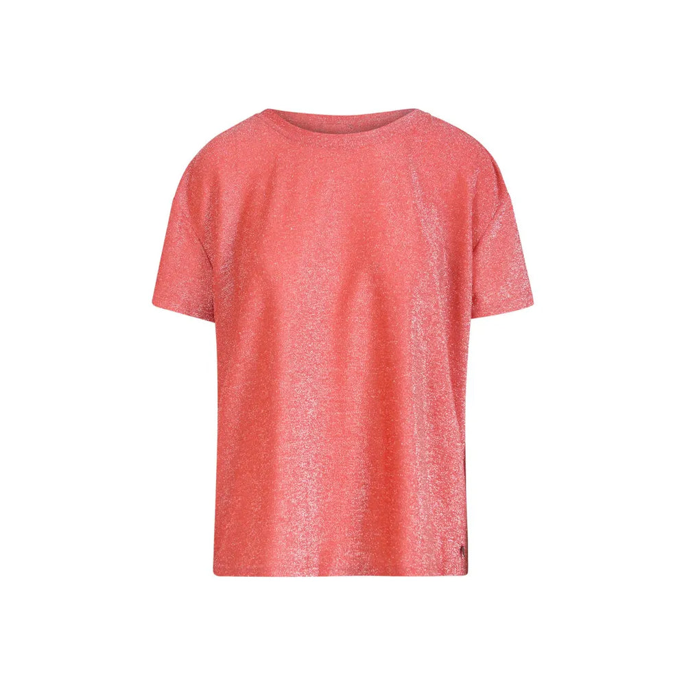 Coster Copenhagen Shimmer T-Shirt Hot Coral