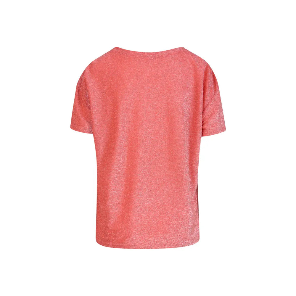 Coster Copenhagen Shimmer T-Shirt Hot Coral