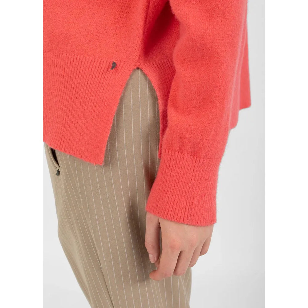 Coster Copenhagen Sweater With High Neck Hot Coral