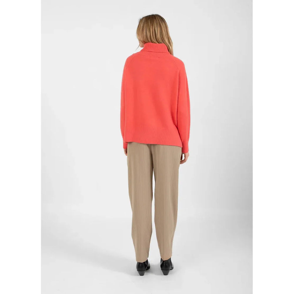 Coster Copenhagen Sweater With High Neck Hot Coral