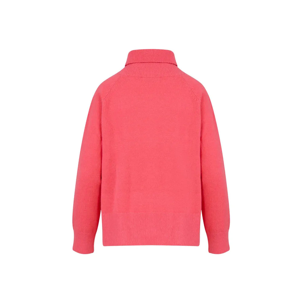 Coster Copenhagen Sweater With High Neck Hot Coral