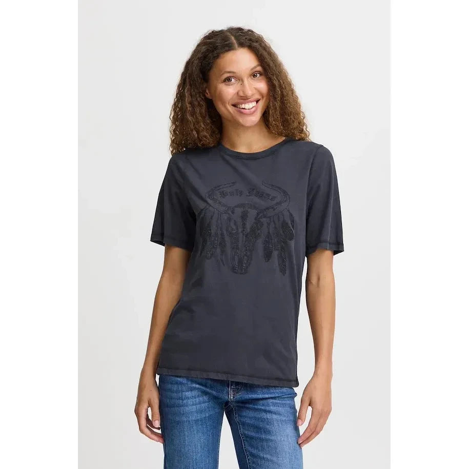 Pulz Larrissa Buffalo T-Shirt Black