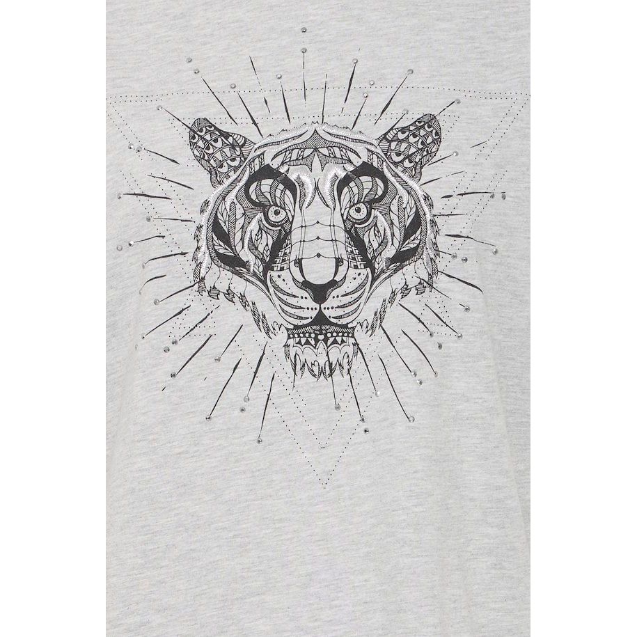 Pulz Elona Tiger T-Shirt Grey