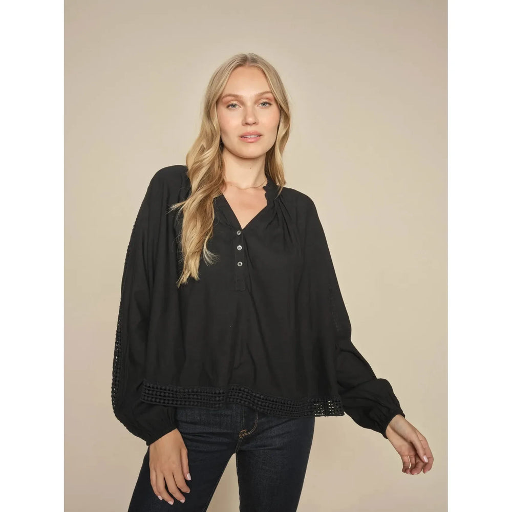 Mos Mosh Macha Lace Blouse Black