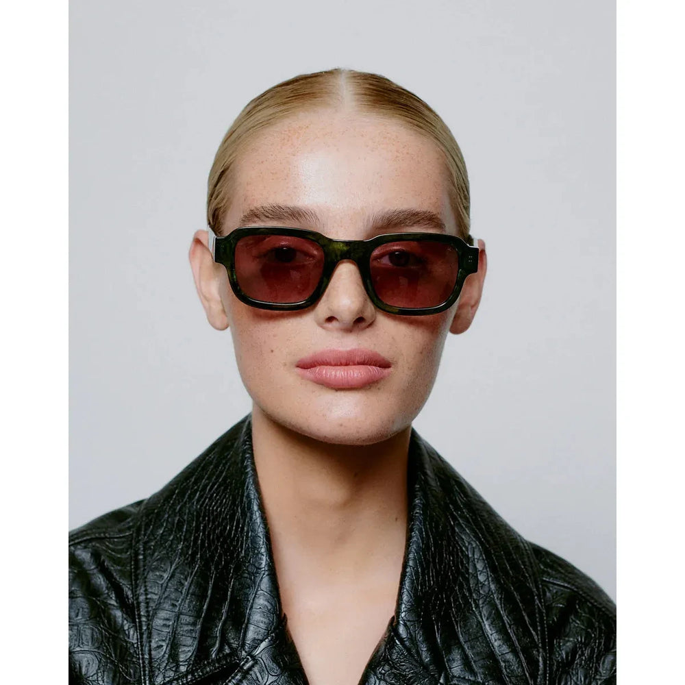 A. Kjaerbede Halo Sunglasses Green Marble