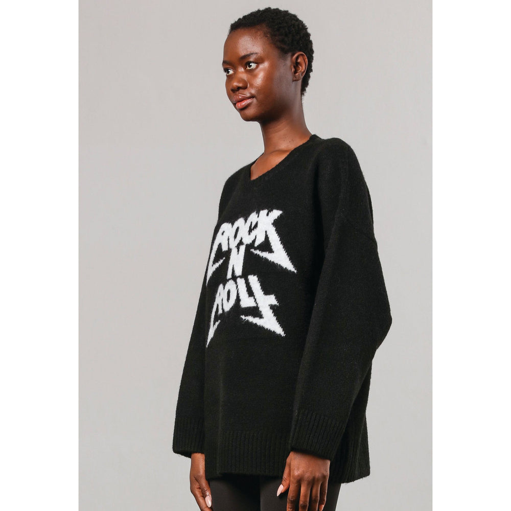 Religion Rock And Roll Sweater Black