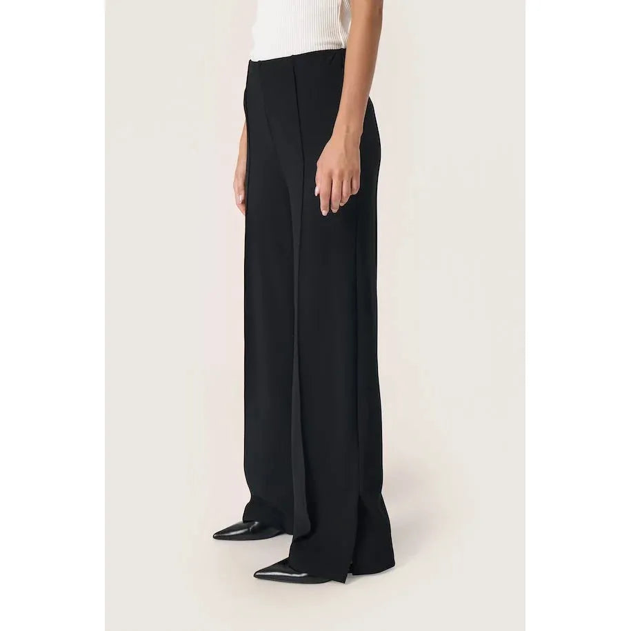 Soaked In Luxury Bea Split Pants Black