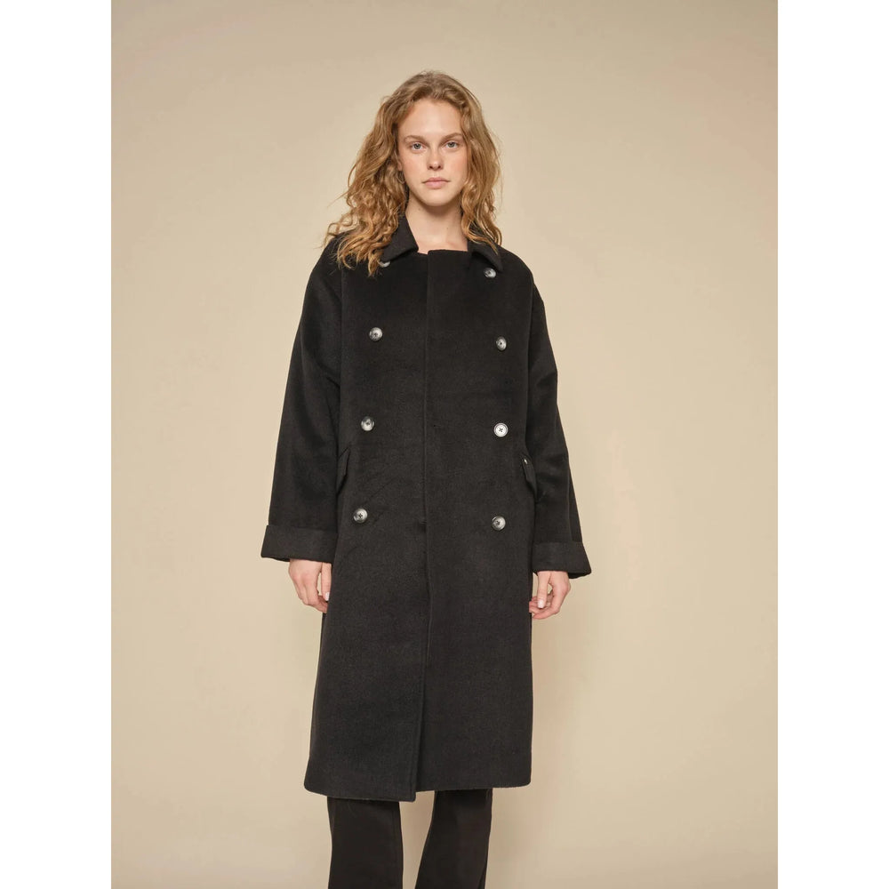 Mos Mosh Venice Wool Coat Black