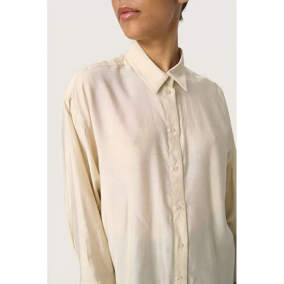 Soaked In Luxury Leodora Shirt Oatmeal