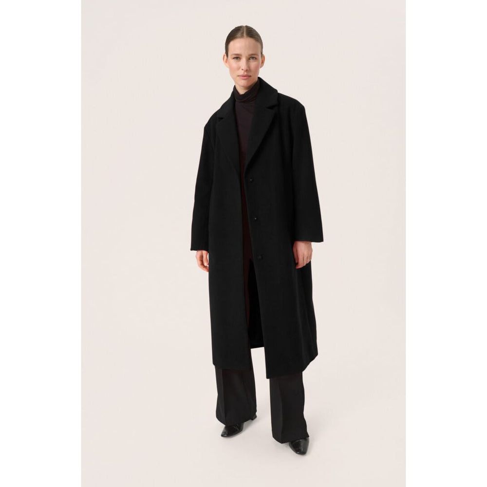 Soaked In Luxury Rubie Long Coat Black