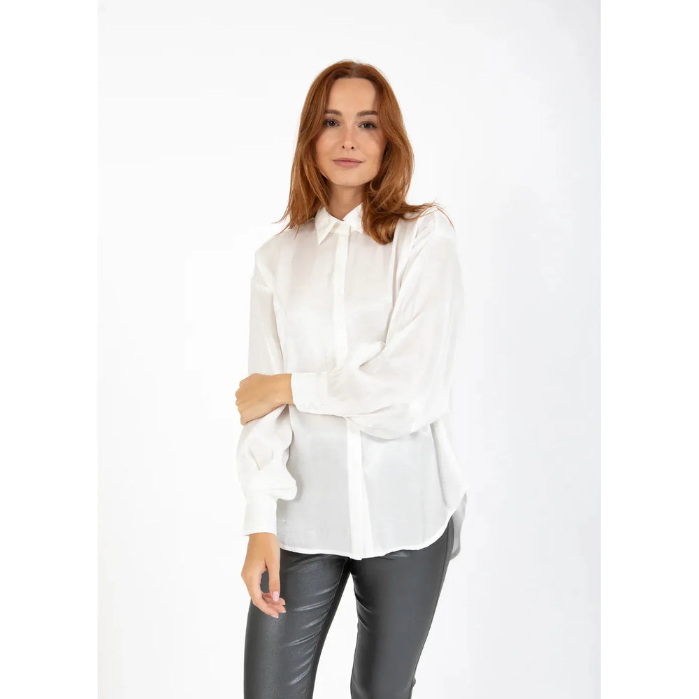 Coster Copenhagen Jolie Metallic Shirt White