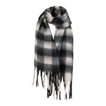 Coster Copenhagen Wide Checked Scarf Black/Off White