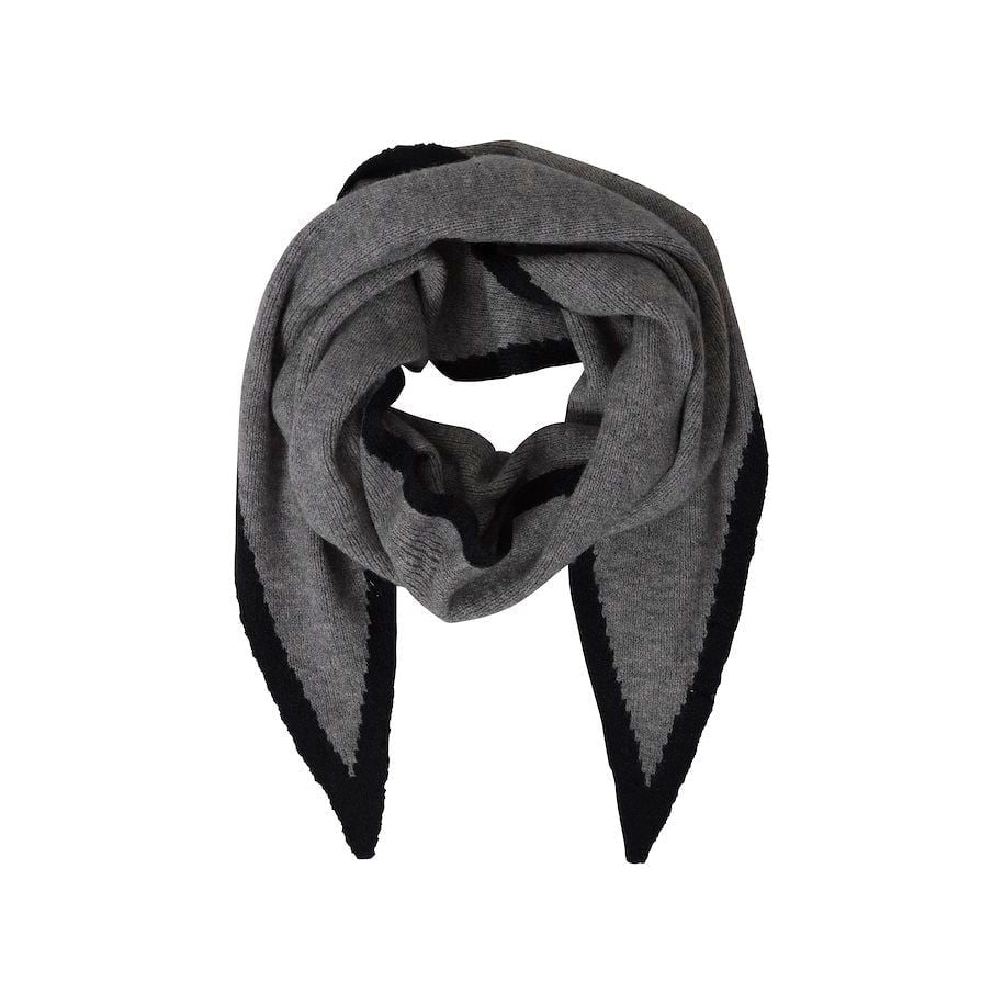 Ichi Scarf Dark Grey Melange