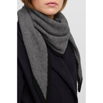 Ichi Scarf Dark Grey Melange