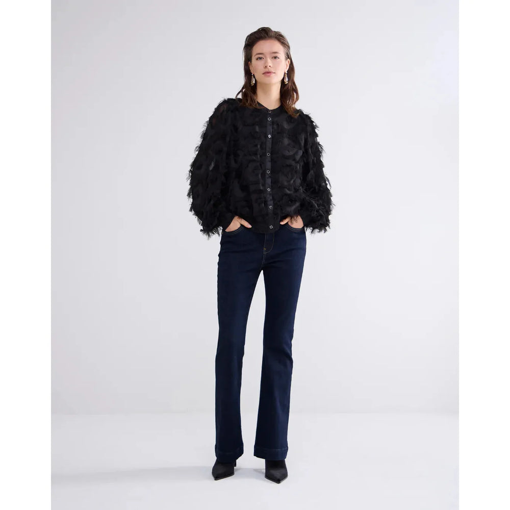 Summum Fluffy Blouse With Fringe