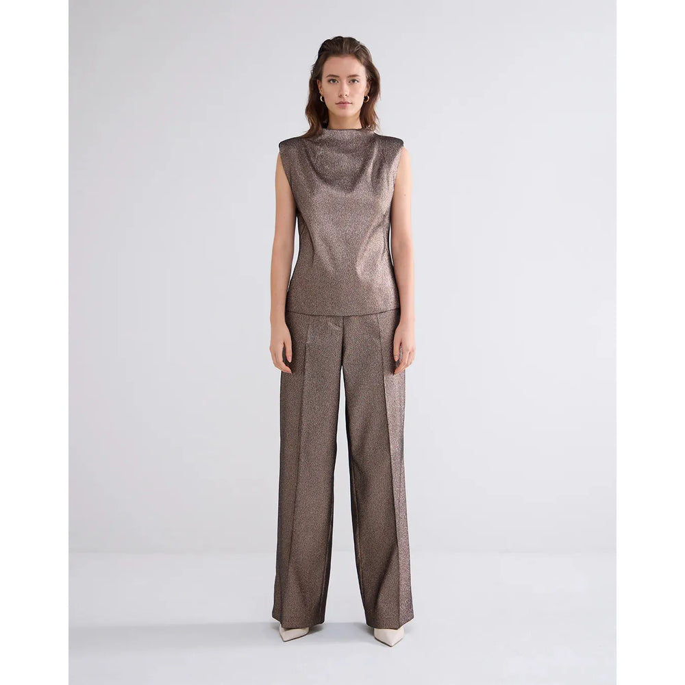 Summum Wide Leg Glittery Trouser