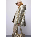 Summum Short Quilted Metallic Jacket