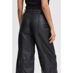 B. Young Daran Crop Leather Trousers