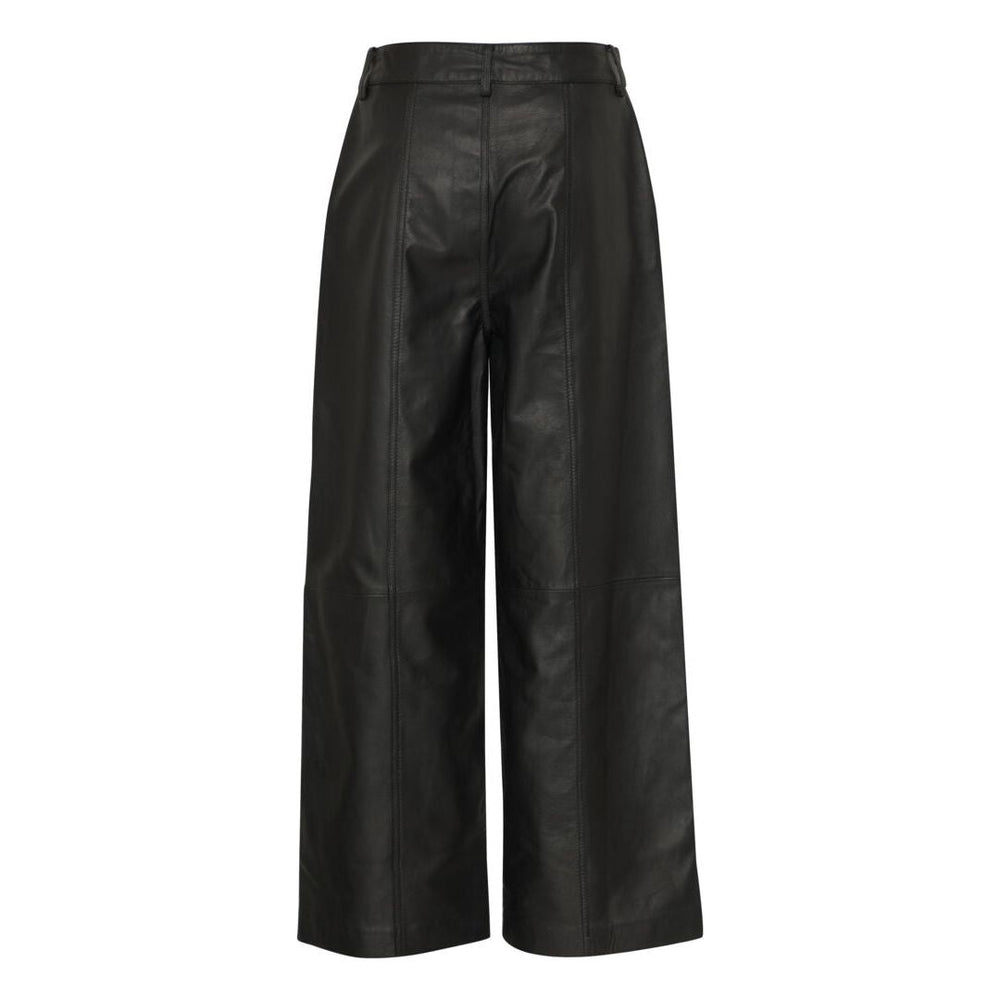 B. Young Daran Crop Leather Trousers