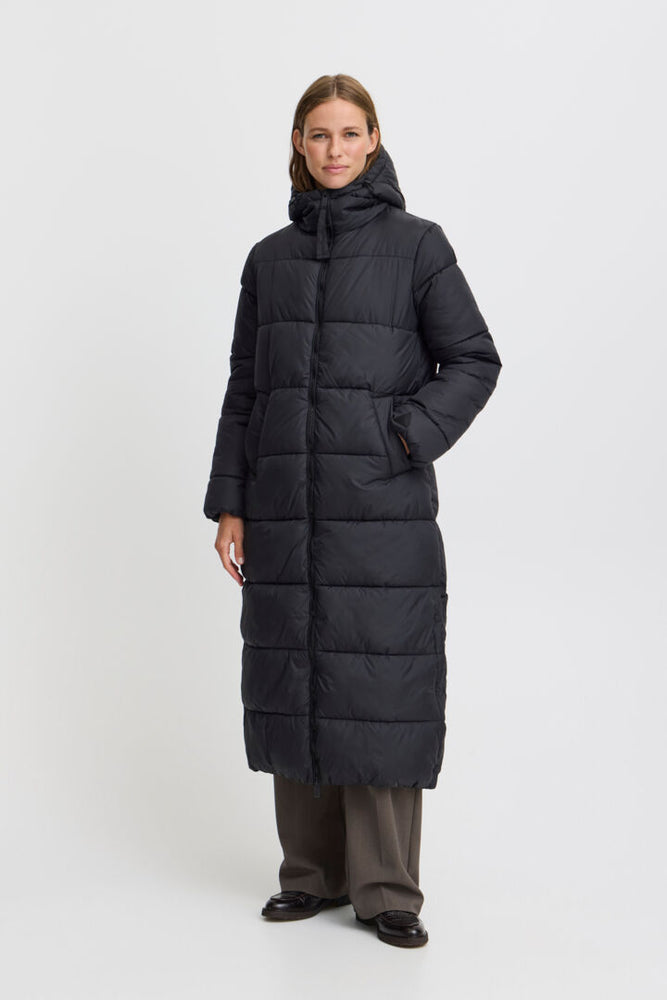 B. Young Bomina Long Coat Black