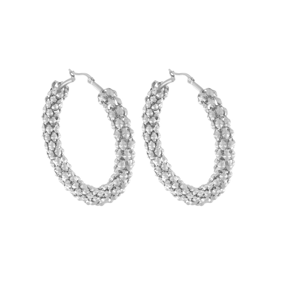 Dansk Courage Waterproof Mesh Earrings Silver