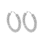 Dansk Courage Waterproof Mesh Earrings Silver