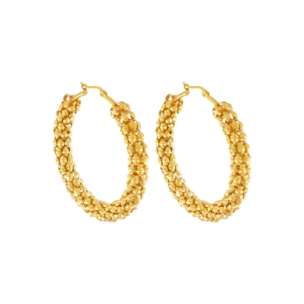 Dansk Courage Waterproof Mesh Earrings Gold