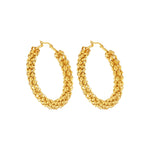 Dansk Courage Waterproof Mesh Earrings Gold