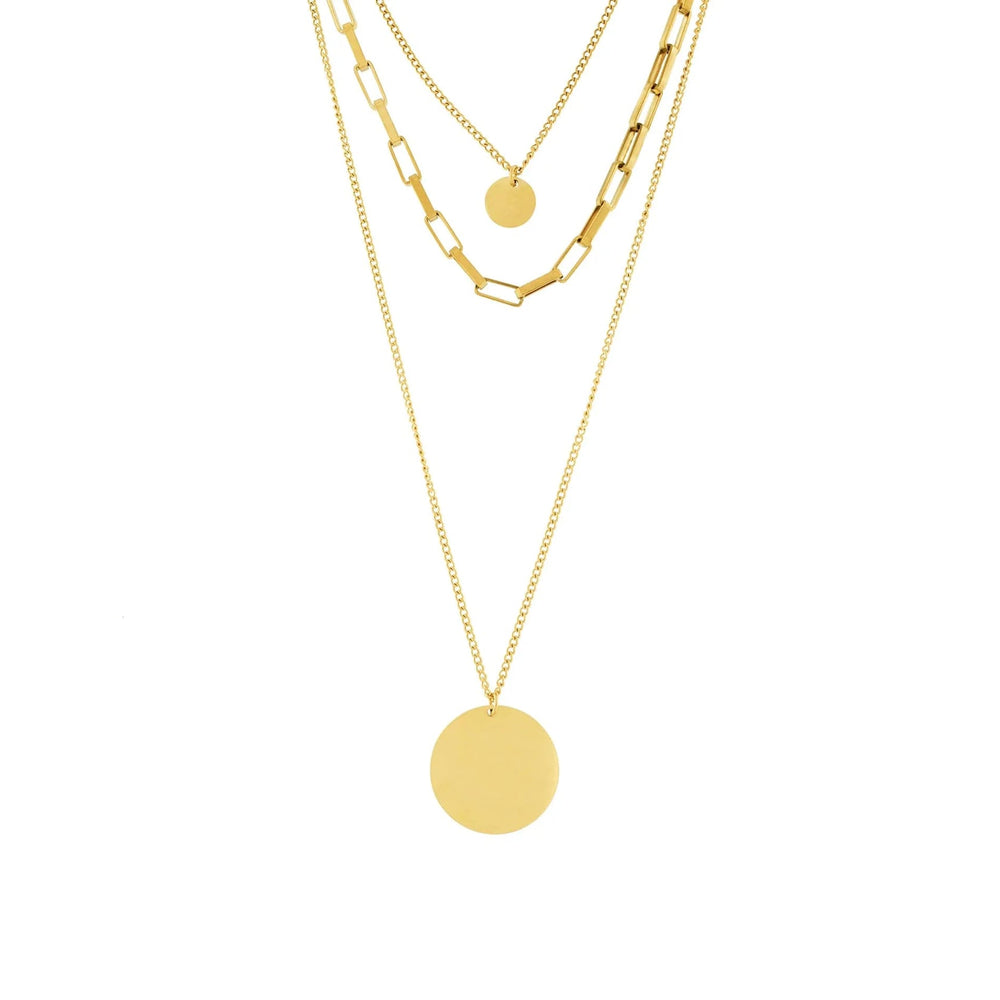 Dansk Courage Waterproof Layered Necklace Gold