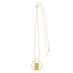 Dansk Vanity Adjustable Open Ring Necklace Gold