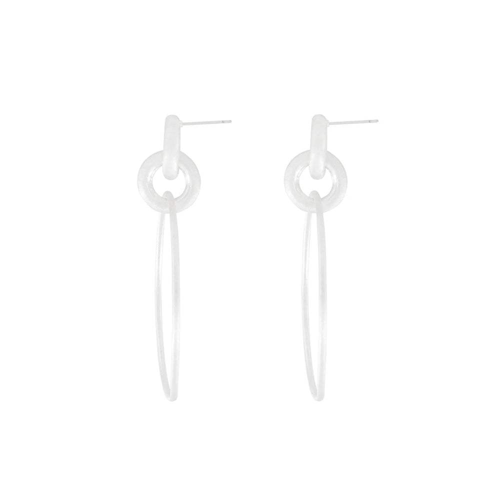 Dansk Tula Statement Hook Earring Silver