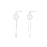 Dansk Tula Statement Hook Earring Silver