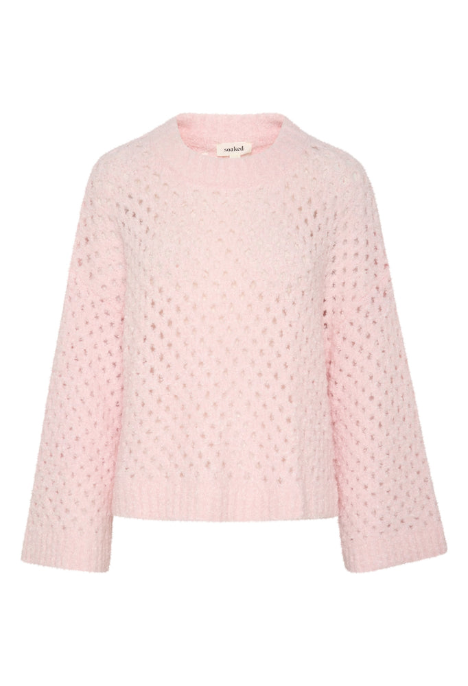 Soaked In Luxury Baby Pink Mesh Pullover